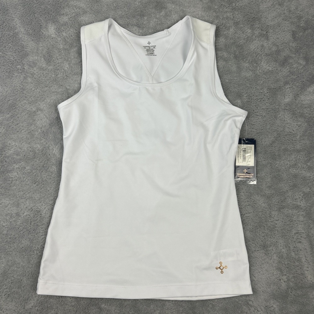 NWT Tommie Copper Shirt Womens XL Shoulder Centric Support Tank Top White